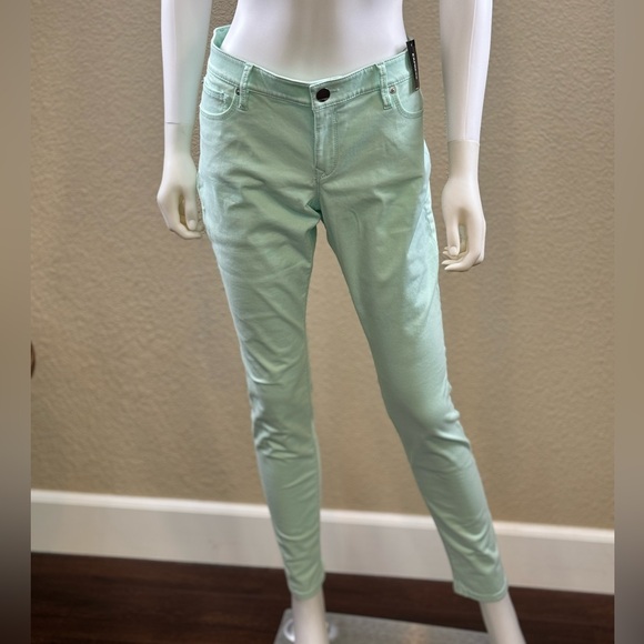 NWT Express Mint Green Stella Low Rise Skinny Jeans - Picture 2 of 16